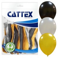 Cattex Elegant Metal Mix 12" Latex Balloons 20Ct