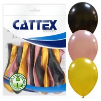 Cattex Fashion Metal Mix 12" Latex Balloons 20Ct