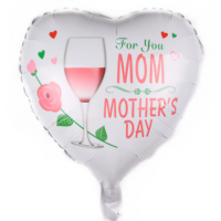 For You Mom Mothers Day 18" Foil Balloon UNPACKAGED