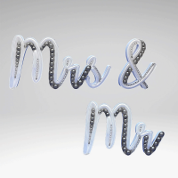 Mrs & Mr Mosaic Balloon Frame 240cm - Nikoloon
