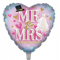 Mr & Mrs Traditional 18" Foil Balloon