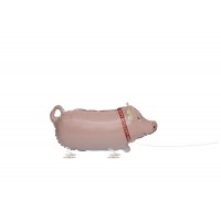 24.5" Pig Walking Pet Foil Balloon