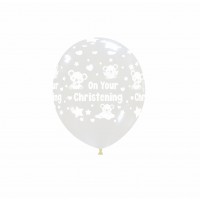 Baby Koala 5" 'On Your Christening' Clear 100ct Latex