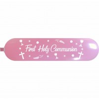 Chalice Pink "My First Holy Communion" Decorated Totem Balloon 87" x 19.5"