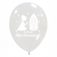 Irish 12" Communion Girl Clear Latex 25ct