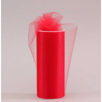 6" Red Tulle (15cm x 23m)