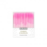 Pink Ombre Cake Candles 24ct