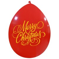 10" Golden Merry Christmas Latex 25ct (Airfill)