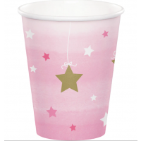 One Little Star Girl 1st Birthday Paper Cups 8ct