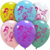 Mermaids Superior 12" Latex Balloons 25Ct