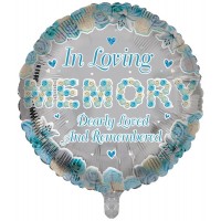 In Loving Memory Dearly Loved and Remembered 18" Foil Balloon