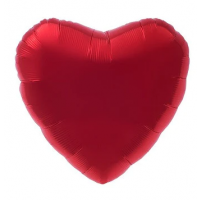 Heart 18" Red Foil Balloon 5ct (unpackaged)