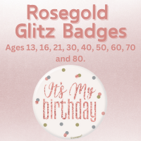 Rosegold Glitz Badges