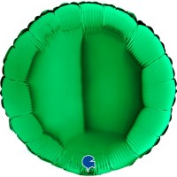 Round 18" Green Foil Balloon GRABO Flat