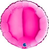 Round 18" Magenta Foil Balloon GRABO Flat
