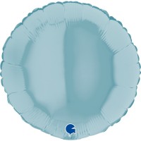 Round 18" Pastel Blue Foil Balloon GRABO Flat
