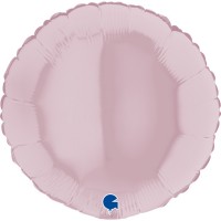 Round 18" Pastel Pink Foil Balloon GRABO Flat