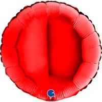 Round 18" Red Foil Balloon GRABO Flat
