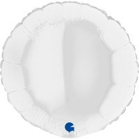 Round 18" White Balloon GRABO Flat
