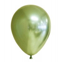 12" Mirror Balloons Light Green 10Ct