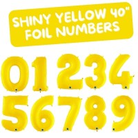 40" Shiny Yellow Foil Numbers 0 to 9