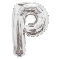Silver Letter Balloon - P - (14inch)
