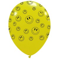 Smiley 12" Latex Balloons 25Ct