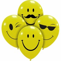 Smiley Mix 12" Latex Balloons 25Ct