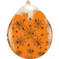 Spider Webs 18"  Clear Stuffing Balloon 10ct