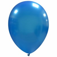 Superior 9" Metallic Dark Blue Latex Balloons 100ct