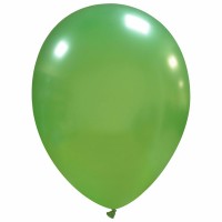 Superior 9" Metallic Light Green Latex Balloons 100ct