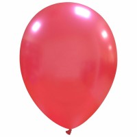 Superior 9" Metallic Light Red Latex Balloons 100ct