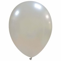 Superior 9" Metallic Silver Latex Balloons 100ct