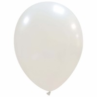 Superior 9" Metallic White Latex Balloons 100ct