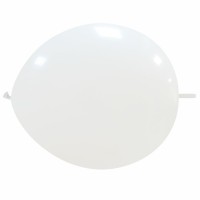 Superior 12" White Linking Balloon 50Ct