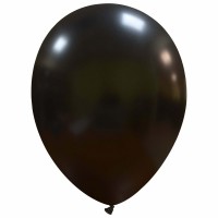 Superior 11" Metallic Black Latex Balloons 100Ct