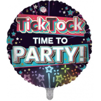 "TickTock Time To Party" 18" Foil Balloon