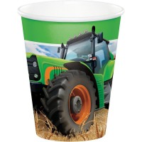 Tractor Time 9oz Cups 8Ct
