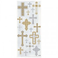 Radiant Cross Cello Bags Gold/Silver 20ct