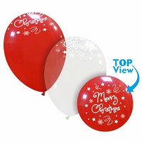 Merry Christmas 12" Top Print Latex Balloons 50Ct LIMITED EDITION