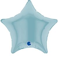 4" Star Foil Balloons Pastel Blue Pack of 10 GRABO