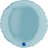 9" Round Foil Balloons Pastel Blue Pack of 5 GRABO