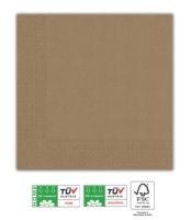 Kraft Paper Napkins Compostable 33x33 cm 3 ply 20ct