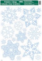 Christmas Window Clings Sheet - Snowflake 11.75"W x 17"H