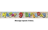 Happy 9th Birthday Prismatic Banner - 12Ft.