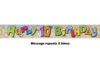 Happy 10th Birthday Prismatic Banner - 12Ft.