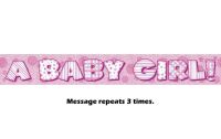 A Baby Girl Prismatic Banner - 12Ft.
