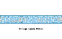 Blue Christening Prismatic Banner 12Ft.