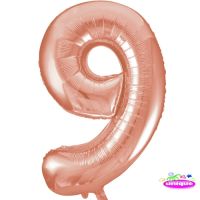 34" Rose Gold No. 9 - Number Foil Balloon