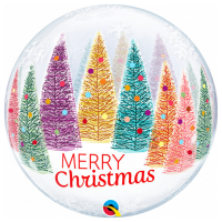 Merry Christmas 22" Transparent Bubble Balloon (Single Package)